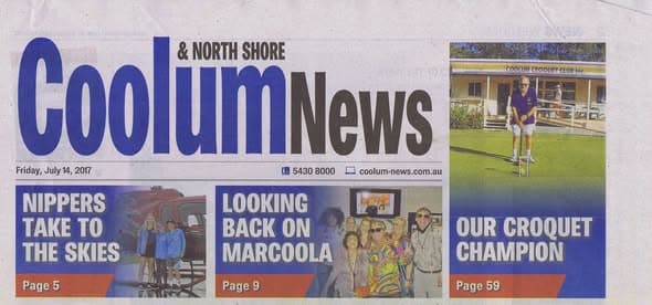 George Oliver featured in Coolum News