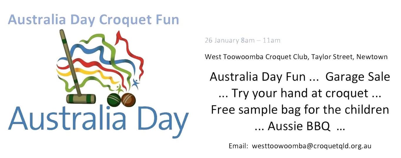 Come along to West Toowoomba on Australia Day