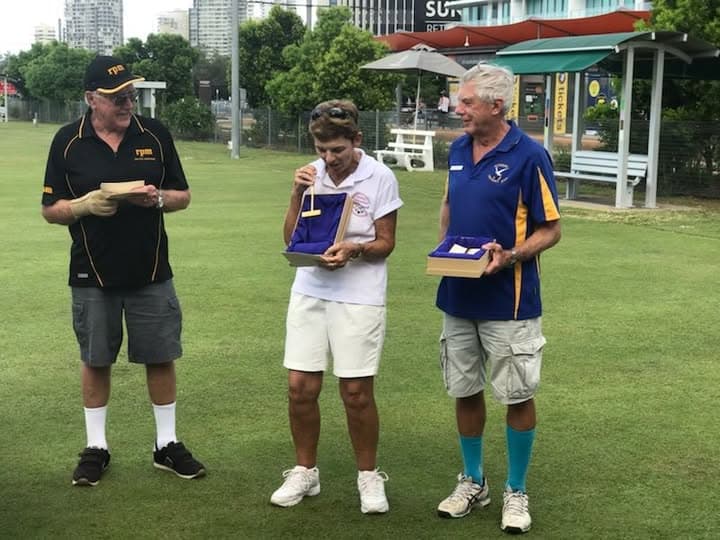 Wynnum's Ron Schodel defends Golden Mallet Mixed Doubles title