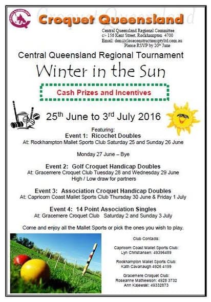 2016 Winter in the Sun Tournament announced