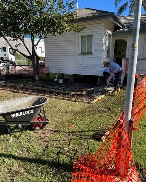 Council fixes uneven pathway at Dalby Croquet