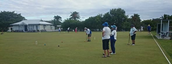 Perfect conditions for weekend croquet at Stephens