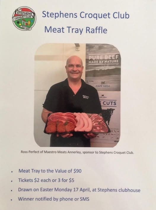 Meat Tray Raffle at Stephens Easter Tournament