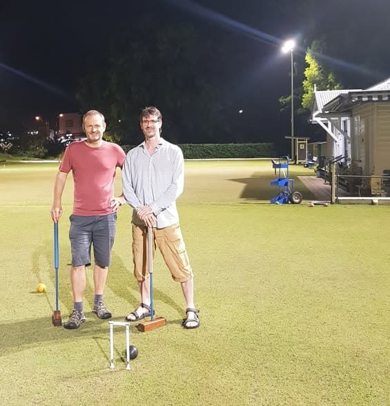 Czech visitors drop in for a night of golf croquet