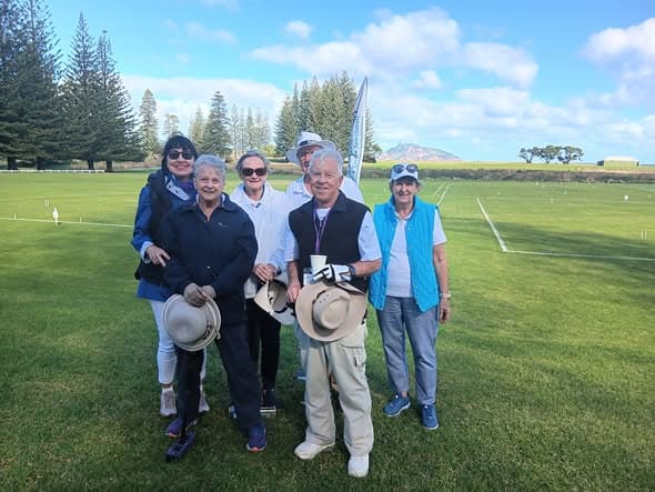Windsor members enjoy croquet tour of Norfolk Island