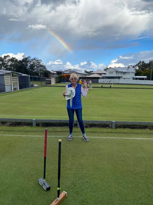 Having fun at Graceville Croquet Club