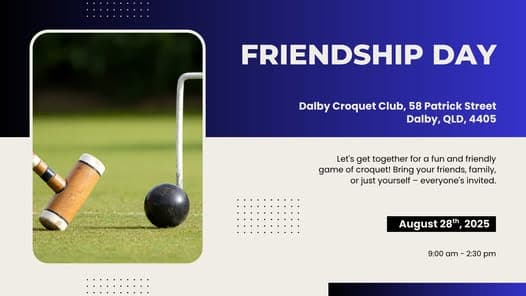 Friendship Day coming up Thursday 28 August