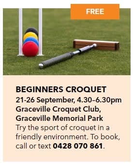 Why try croquet? Free sessions at Graceville