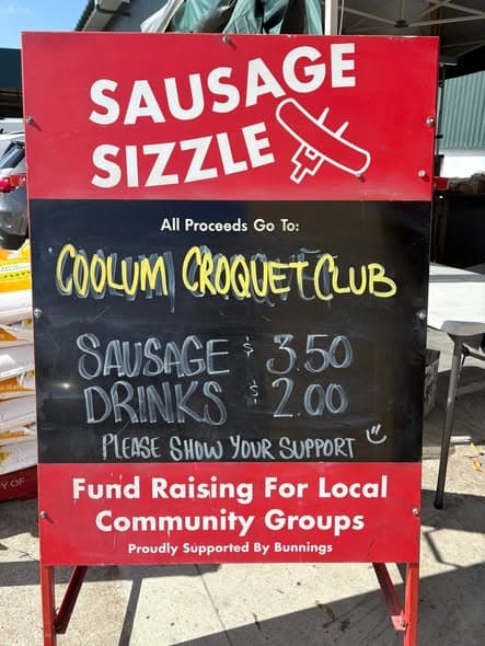 Another successful sausage sizzle for Coolum