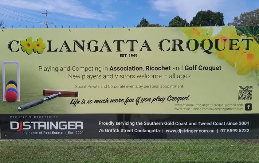 New club sign for Coolangatta croquet