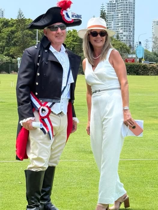 President and Sara celebrate Southport Croquet Club's 90th birthday