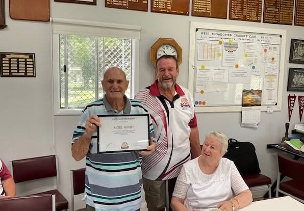 Noel Kirby awarded Life Membership at West Toowoomba