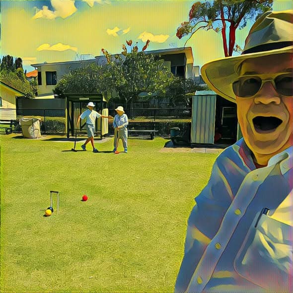 Merthyr members play on through 30-degree heat and invite others to Croquet Saturday