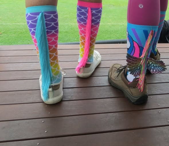 The sock styles of the croquet lawn