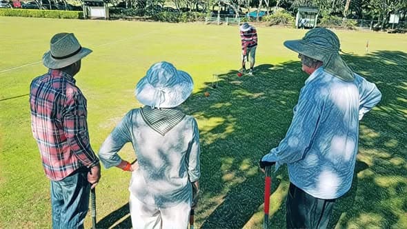 Merthyr keeps fit with intra-club golf croquet matches