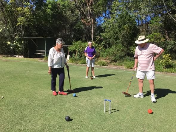 New members and a Melbourne visitor enjoy Coolum