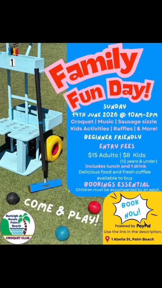 Join Burleigh Heads Palm Beach for a family fun day