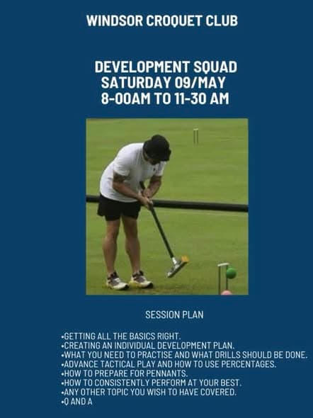 Windsor Croquet Club Development Squad First Session a Success