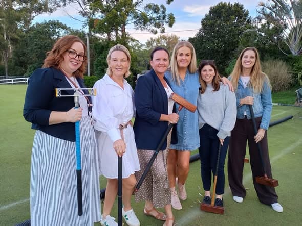 Matthew Flinders College staff enjoy croquet at Headland-Buderim