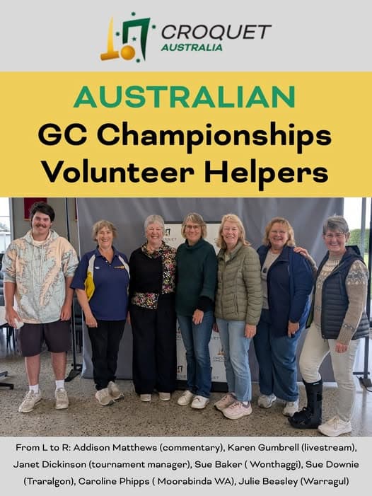 Member volunteers at Australian GC Singles Championship