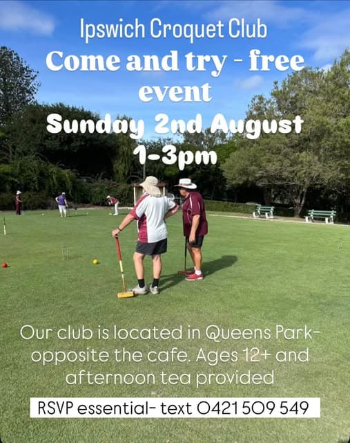 Come and Try Croquet in Queens Park, Ipswich