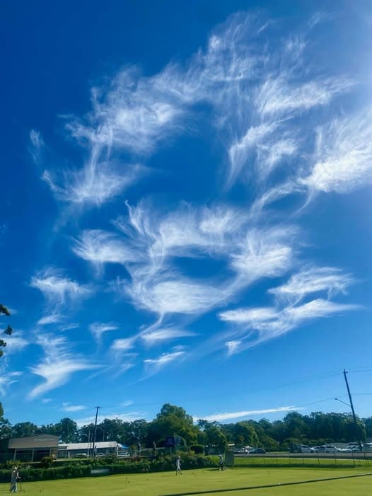 A perfect day and wonderful skies at the club