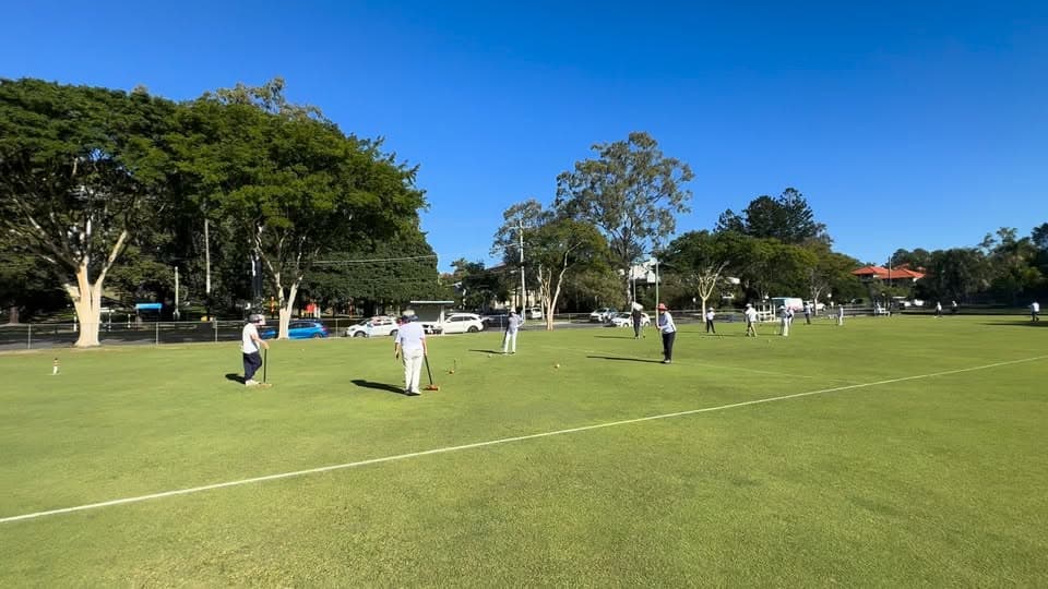 Members enjoy full courts on a sunny winter morning