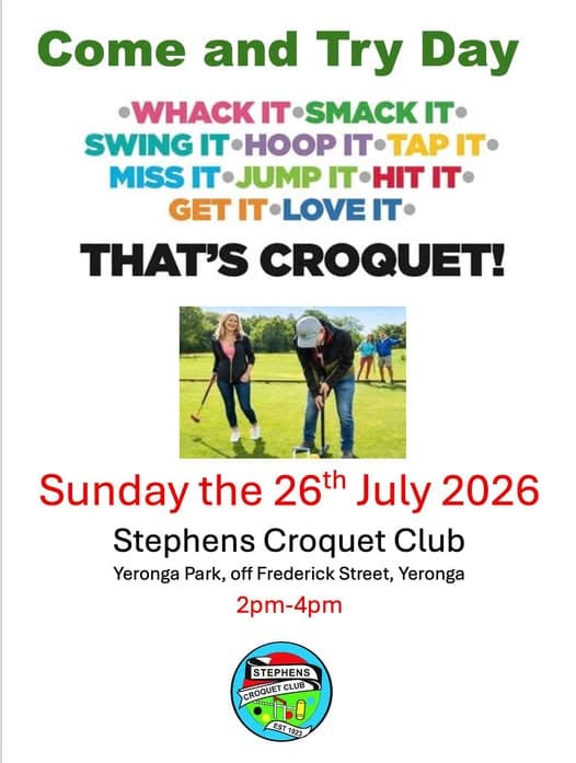 Come and Try Croquet at Stephens Club