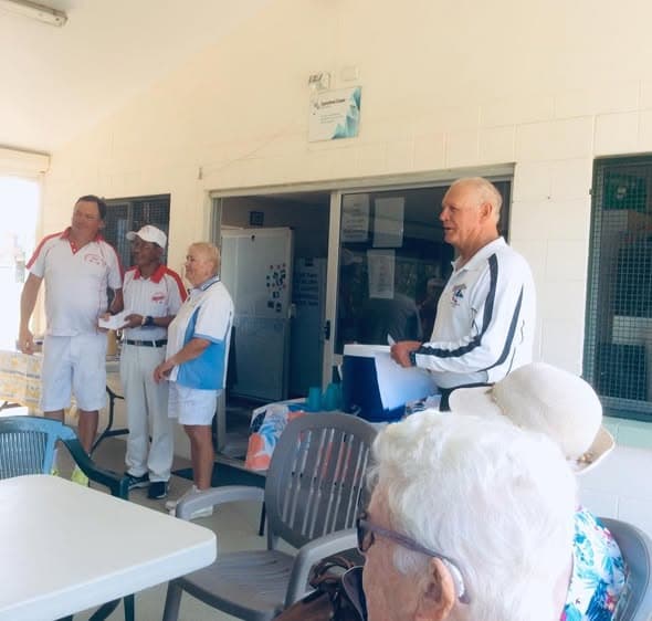Bruce and Peter win Caloundra doubles gateball, with sponsors thanked