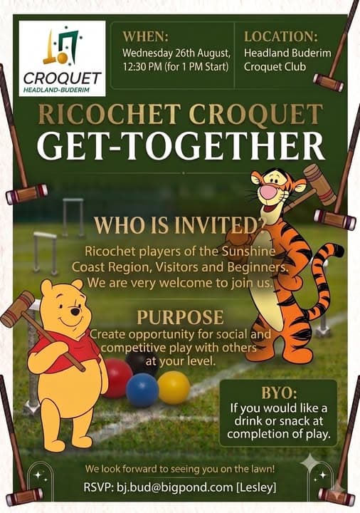 Headland-Buderim launches monthly ricochet croquet social