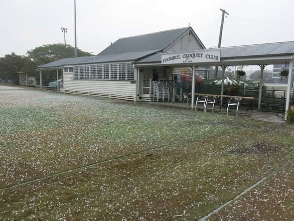 Hailstorm hits Toombul club, no damage done