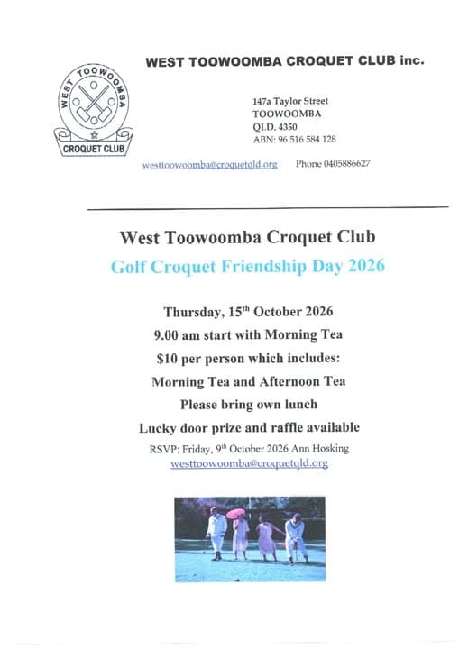 West Toowoomba croquet club shares two new photo sets of members and grounds