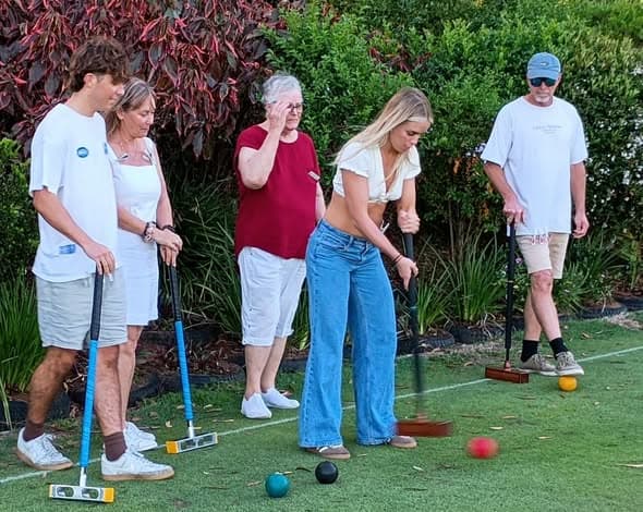 Underwood family celebrates Fathers' Day with croquet