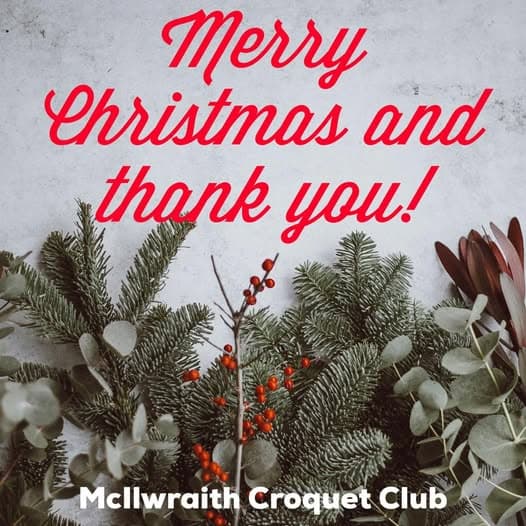 Merry Christmas from McIlwraith Croquet Club