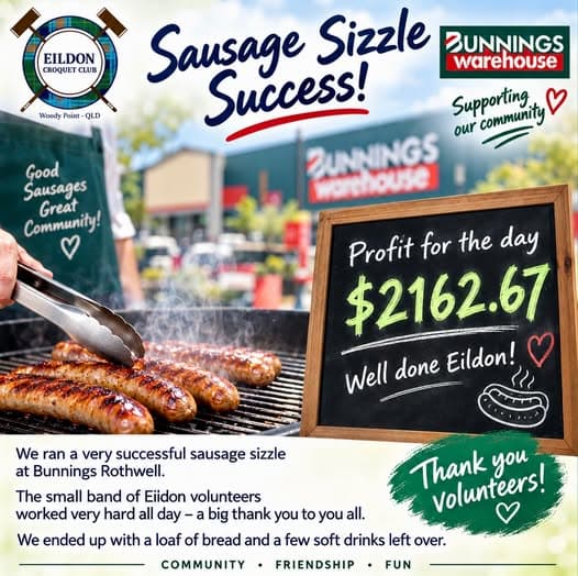Eildon volunteers raise over $2,000 at sausage sizzle