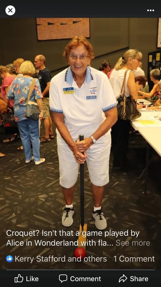 Shirley at the U3A open day