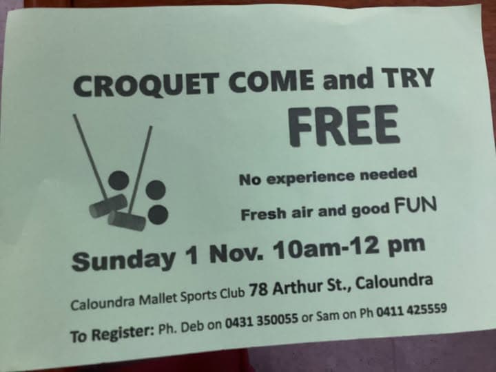 Photos from Caloundra Croquet Club