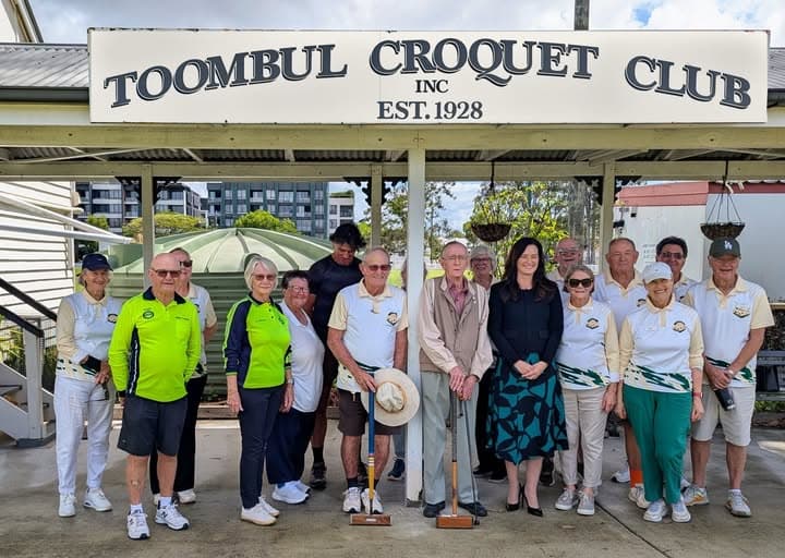 Lindsay Boaler wins Toombul Golf Croquet Championship; Patron Leanne Linard visits