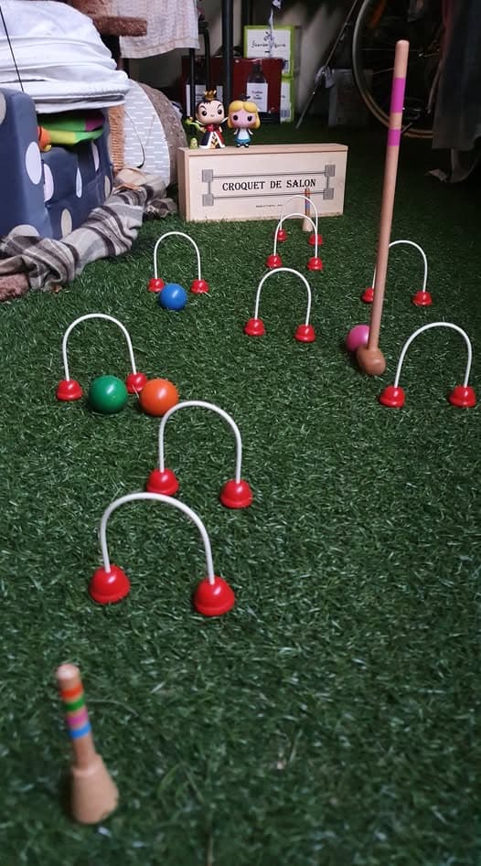 Enjoying croquet in isolation while the club is closed