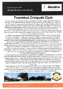 Toombul top-dresses the lawns and grows to twenty-six members