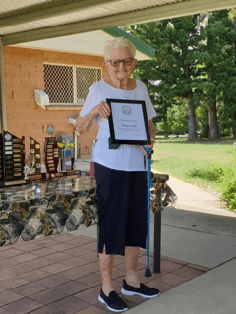Surprise Life Membership for Margaret Gall, and Gateball success at Moreton Bay