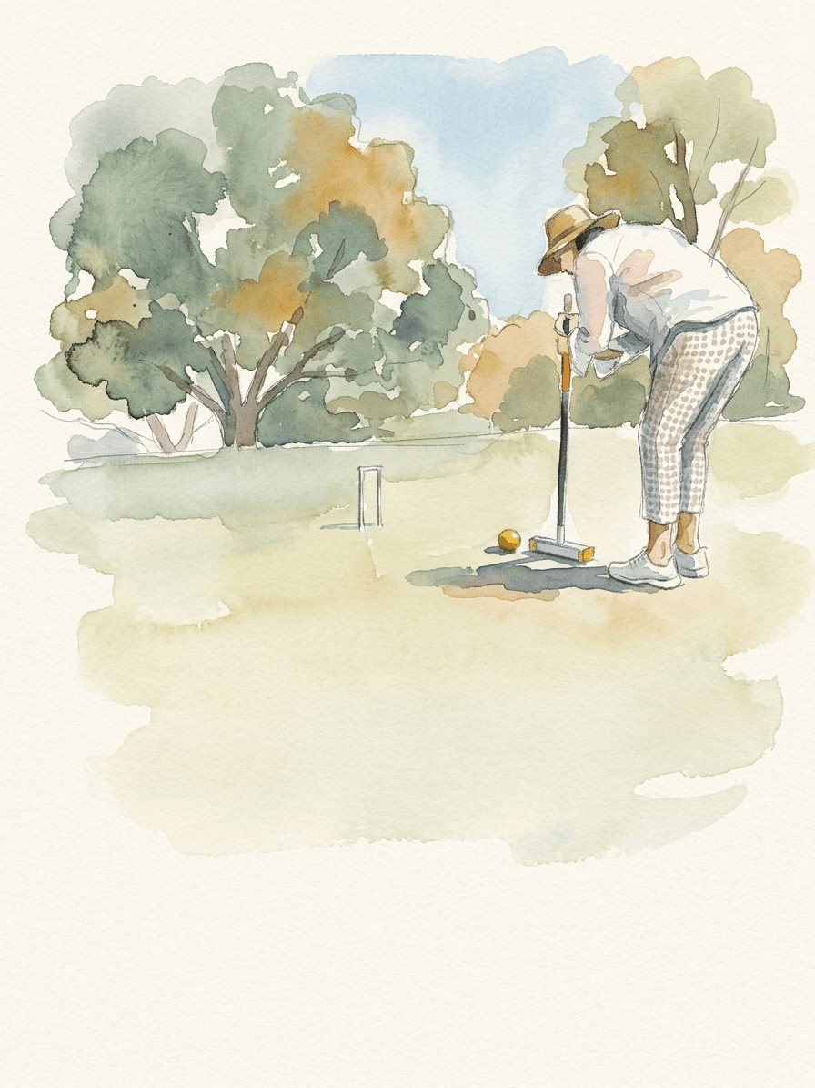 Sue Practices for First Queensland Croquet Event